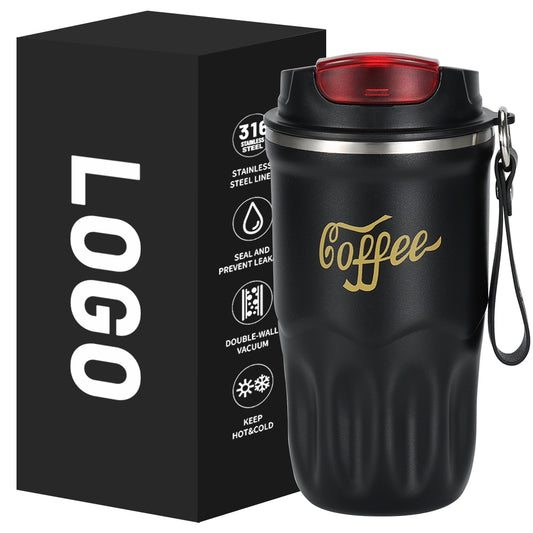 Custom Logo 380ml 510ml High Quality Stainless Steel Mug Insulated Mug With Lid