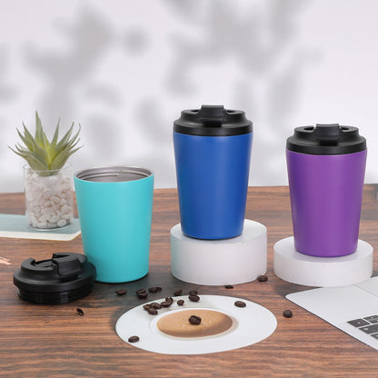 12oz Double Wall Vacuum Insulated Custom Travel Coffee Mug Seal Lid Car Heat Insulated Vacuum Heated Drinkware Cup