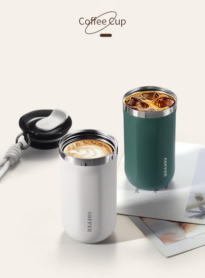 Custom Logo Portable Travel Mug 12 OZ Small Coffee Tumbler for Travel Stainless Steel Coffee Tumbler With Lids