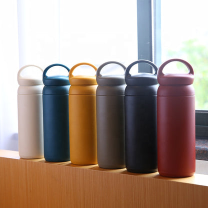 350ml 500ml Custom Logo Double Walled Vacuum Insulated Coffee Thermal Mug Cups Stainless Steel Tumbler With Lid Kintos