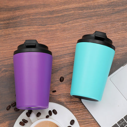 12oz Double Wall Vacuum Insulated Custom Travel Coffee Mug Seal Lid Car Heat Insulated Vacuum Heated Drinkware Cup