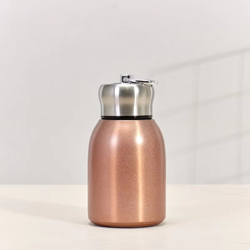 Customized logo 300ml Stainless Steel Vacuum Thermos Straight Cup Mini Little Pocket Car Portable Insulation Cup