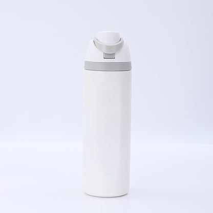 24 oz FreeSip Insulated Stainless Steel Water Flask with Straw for Sports, Travel, and School BPA-Free Sports Water Bottle