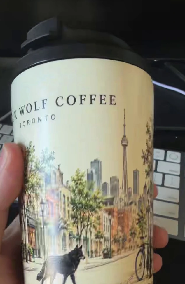 Black Wolf Coffee finished custom tumbler