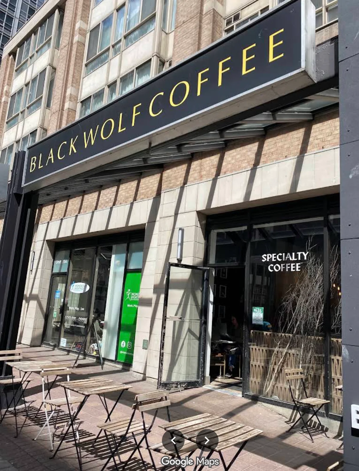 Black Wolf Coffee café storefront